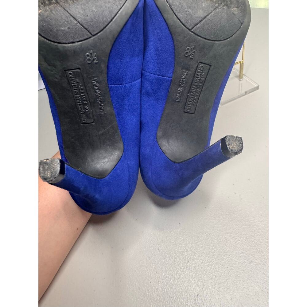 Christian Siriano for Payless Blue Faux Suede Pointed Toe Pumps Women’s Size 8.5 - Picture 6 of 7